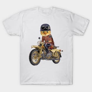 Cat riding motorcycle T-Shirt